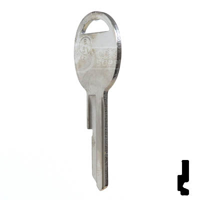 Uncut Key Blank | B51 "D", S1098D  | GM Key Automotive Key JMA USA