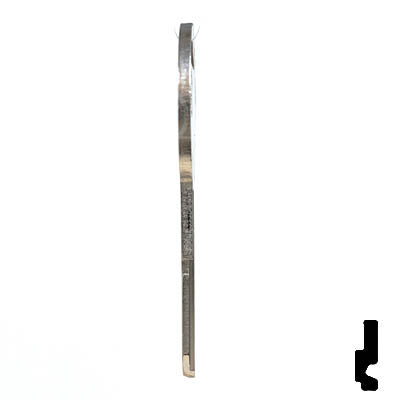 Uncut Key Blank | B51 "D", S1098D  | GM Key Automotive Key JMA USA