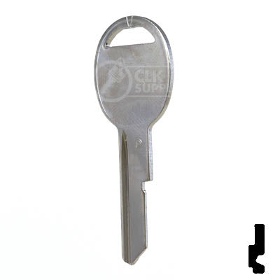 Uncut Key Blank | B51 "D", S1098D  | GM Key Automotive Key JMA USA