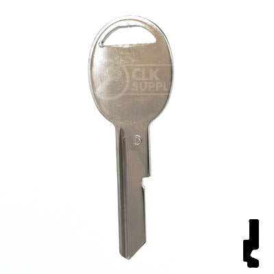 Uncut Key Blank | B51 "D", S1098D  | GM Key Automotive Key JMA USA