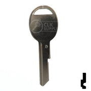 Uncut Key Blank | B51 "D", S1098D  | GM Key Automotive Key JMA USA