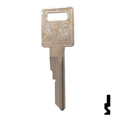 Uncut Key Blank | B62, P1098AV | GM Key Automotive Key JMA USA