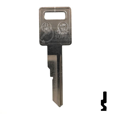 Uncut Key Blank | B62, P1098AV | GM Key Automotive Key JMA USA