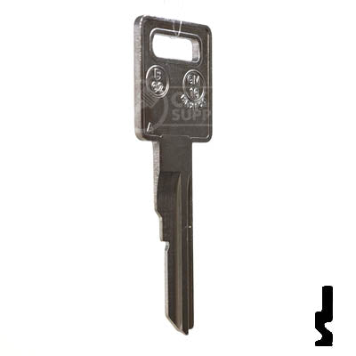 Uncut Key Blank | B62, P1098AV | GM Key Automotive Key JMA USA