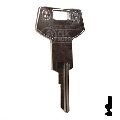Uncut Key Blank | B64, P1098WC | GM Key Automotive Key JMA USA