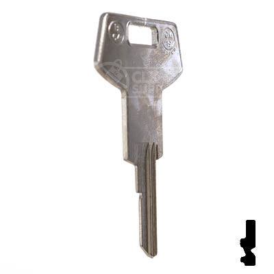 Uncut Key Blank | B64, P1098WC | GM Key Automotive Key JMA USA