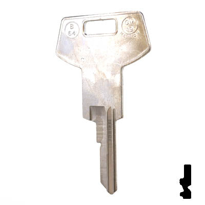 Uncut Key Blank | B64, P1098WC | GM Key Automotive Key JMA USA