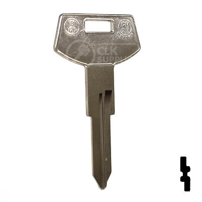 Uncut Key Blank | B68, P1099 | GM Key Automotive Key JMA USA