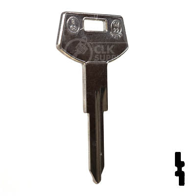 Uncut Key Blank | B68, P1099 | GM Key Automotive Key JMA USA