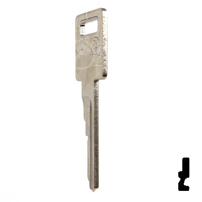 Uncut Key Blank | B77, P1098EV | GM Key Automotive Key JMA USA