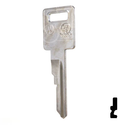 Uncut Key Blank | B77, P1098EV | GM Key Automotive Key JMA USA