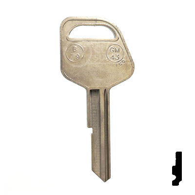 Uncut Key Blank | B79, S1098WH | GM Key Automotive Key JMA USA