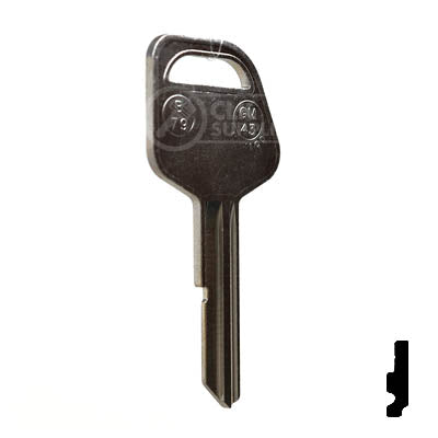 Uncut Key Blank | B79, S1098WH | GM Key Automotive Key JMA USA