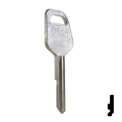 Uncut Key Blank | B79, S1098WH | GM Key Automotive Key JMA USA