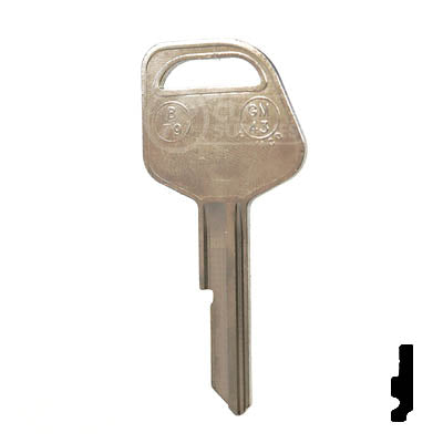 Uncut Key Blank | B79, S1098WH | GM Key Automotive Key JMA USA