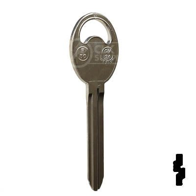 Uncut Key Blank | B80-NP | GM Key Automotive Key Ilco