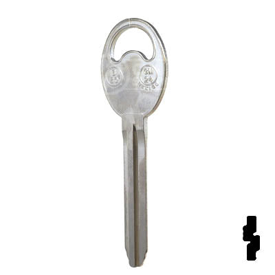 Uncut Key Blank | B80-NP | GM Key Automotive Key Ilco