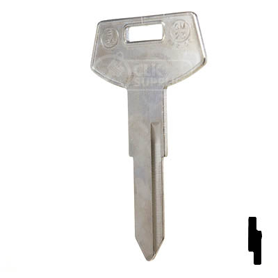 Uncut Key Blank | B84, P1101 | GM Key Automotive Key JMA USA