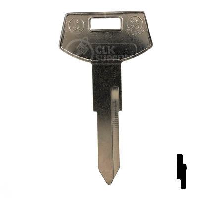 Uncut Key Blank | B84, P1101 | GM Key Automotive Key JMA USA