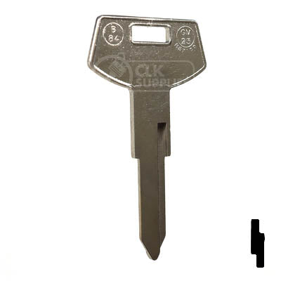 Uncut Key Blank | B84, P1101 | GM Key Automotive Key JMA USA