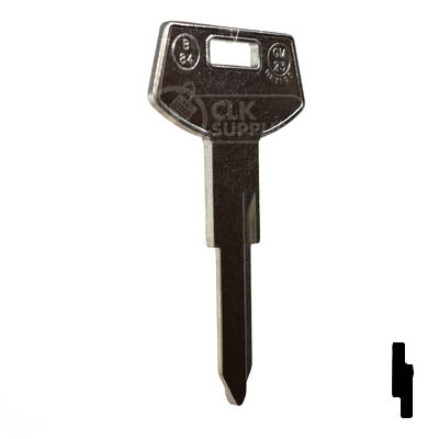 Uncut Key Blank | B84, P1101 | GM Key Automotive Key JMA USA