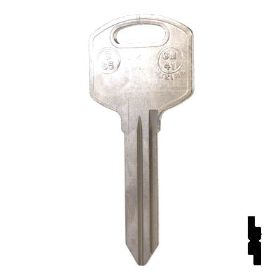 Uncut Key Blank | B85, S1105  | GM Key Automotive Key JMA USA