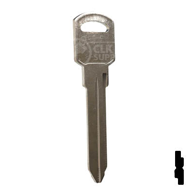Uncut Key Blank | B89, P1107 | GM Key Automotive Key JMA USA