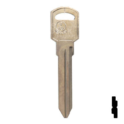 Uncut Key Blank | B89, P1107 | GM Key Automotive Key JMA USA