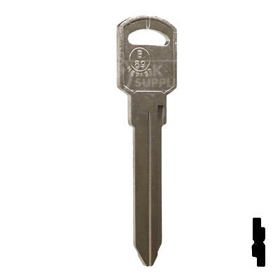 Uncut Key Blank | B89, P1107 | GM Key Automotive Key JMA USA