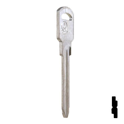Uncut Key Blank | B89, P1107 | GM Key Automotive Key JMA USA
