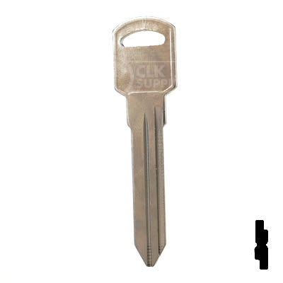 Uncut Key Blank | B89, P1107 | GM Key Automotive Key JMA USA