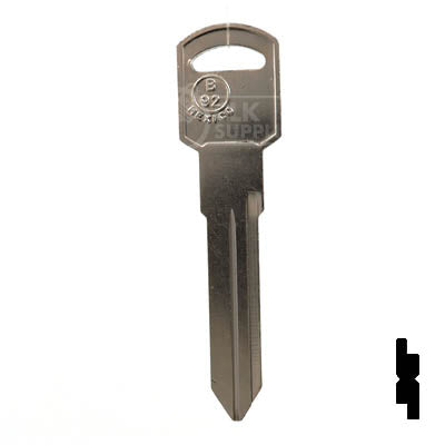 Uncut Key Blank | B92, P1109 | GM Key Automotive Key JMA USA