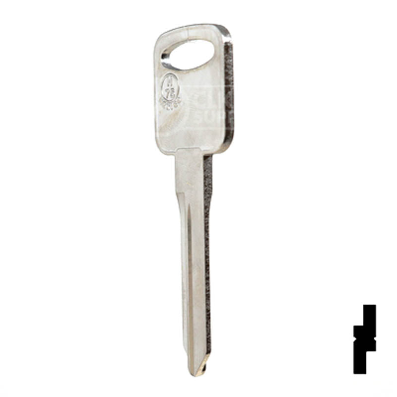 Uncut Key Blank | Ford | H75, 1196FD Automotive Key JMA USA