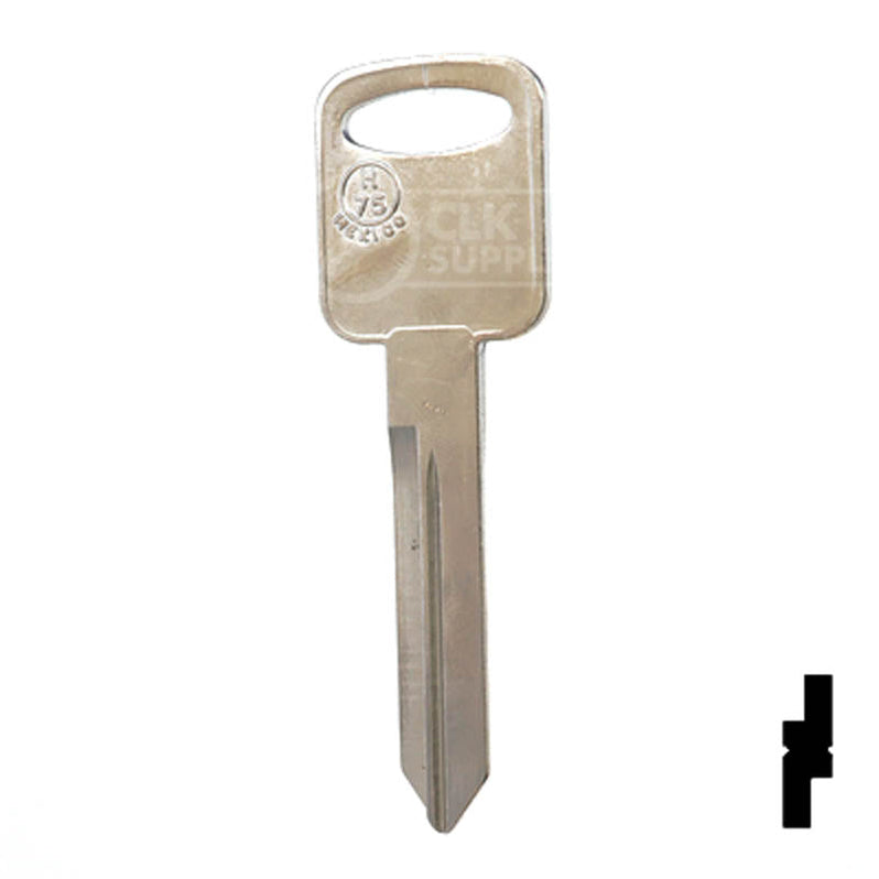 Uncut Key Blank | Ford | H75, 1196FD