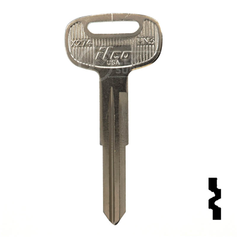 Uncut Key Blank | Hino | X274 ( HN3 ) Automotive Key Ilco