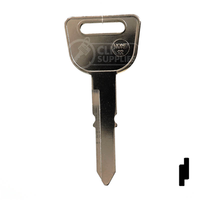 Uncut Key Blank | Honda | X129, HD82 Automotive Key JMA USA