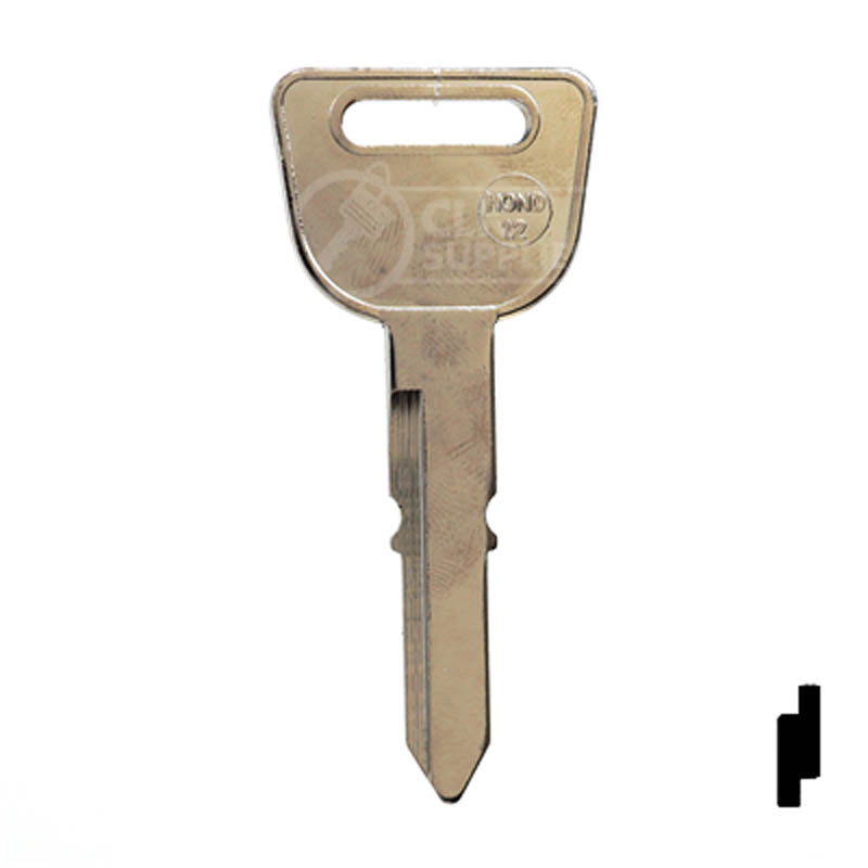 Uncut Key Blank | Honda | X129, HD82 Automotive Key JMA USA