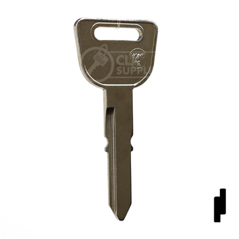 Uncut Key Blank | Honda | X129, HD82 Automotive Key JMA USA