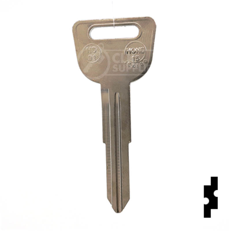Uncut Key Blank | Honda | X182, HD91 Automotive Key JMA USA
