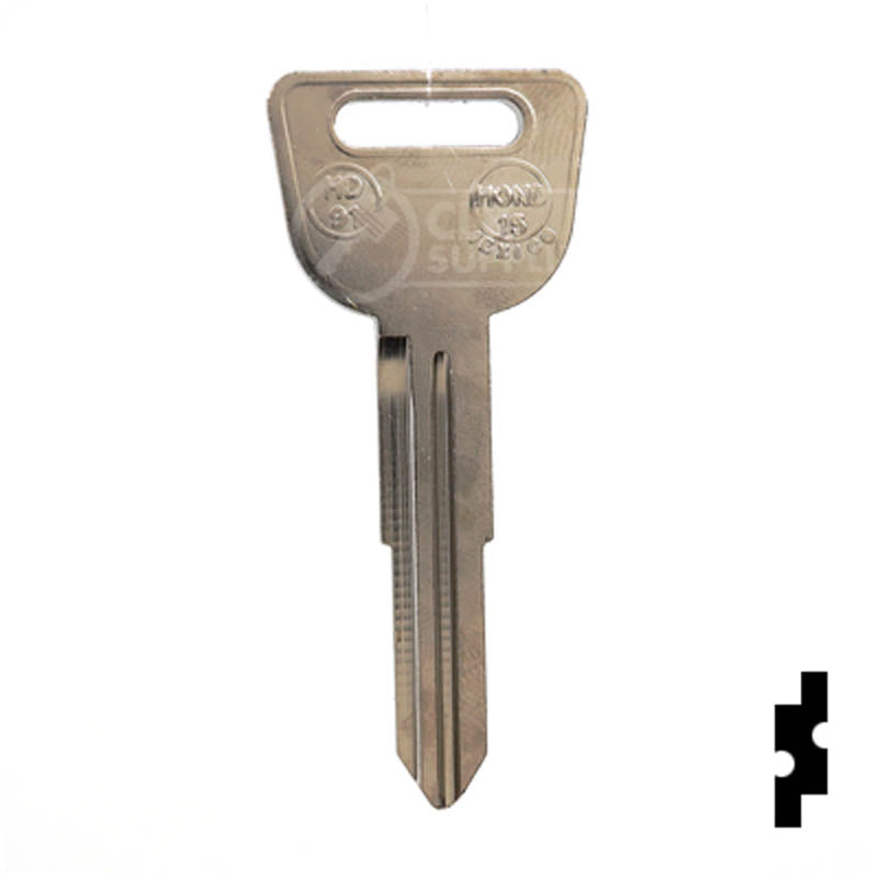 Uncut Key Blank | Honda | X182, HD91 Automotive Key JMA USA