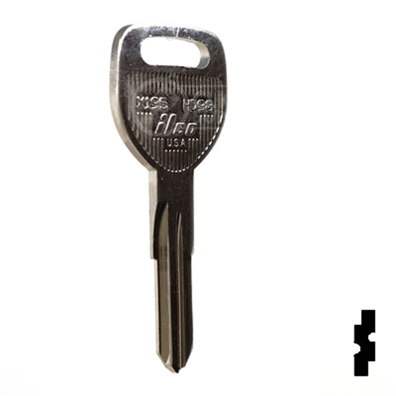 Uncut Key Blank | Honda | X195, HD98 Automotive Key Ilco