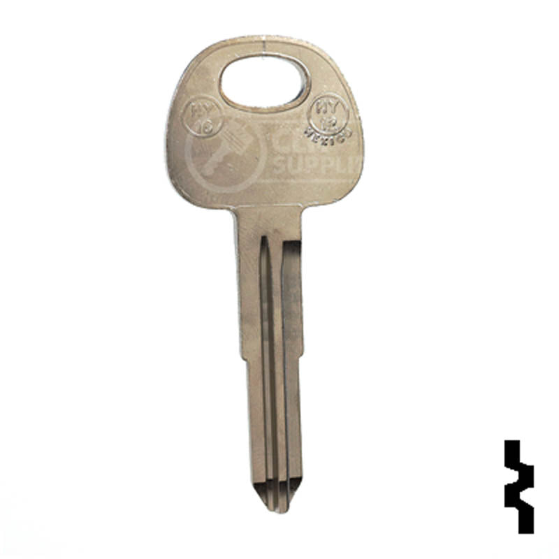 Uncut Key Blank | Hyundai | Kia | HY16 Automotive Key JMA USA