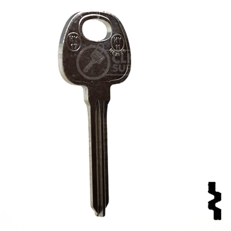 Uncut Key Blank | Hyundai | Kia | HY17 Automotive Key JMA USA