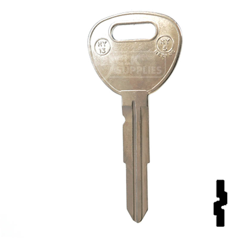 Uncut Key Blank | Hyundai | Kia | X235 ( HY13 ) Automotive Key JMA USA
