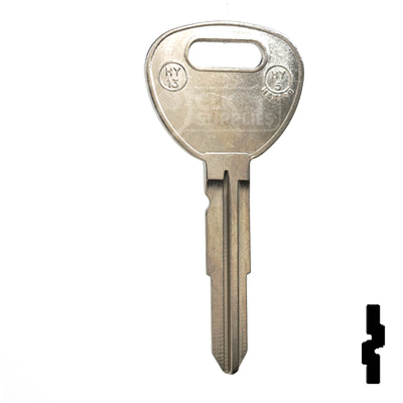 Uncut Key Blank | Hyundai | Kia | X235 ( HY13 ) Automotive Key JMA USA
