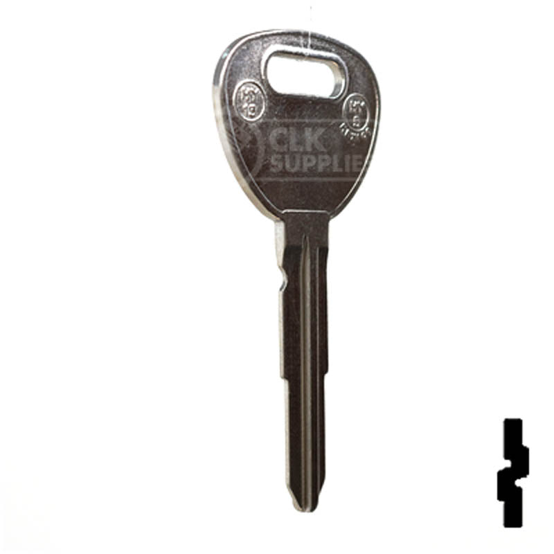 Uncut Key Blank | Hyundai | Kia | X235 ( HY13 ) Automotive Key JMA USA