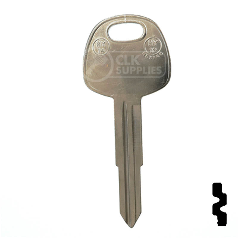 Uncut Key Blank | Hyundai | Kia | X236 ( HY14 ) Automotive Key JMA USA