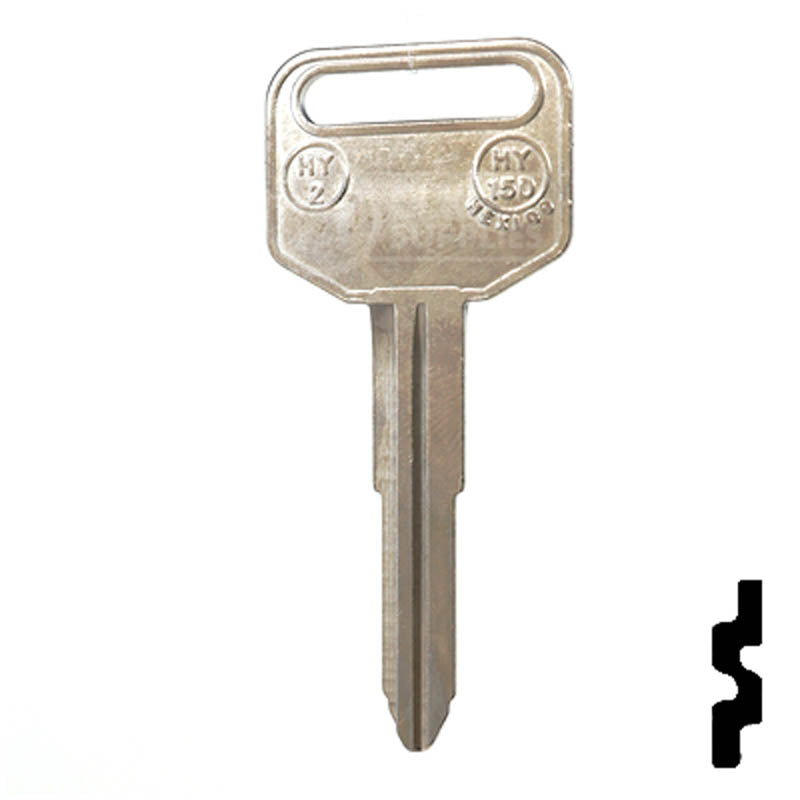 Uncut Key Blank | Hyundai | X160 ( HY2 ) Automotive Key JMA USA