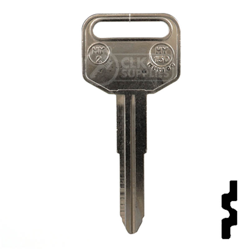 Uncut Key Blank | Hyundai | X160 ( HY2 ) Automotive Key JMA USA