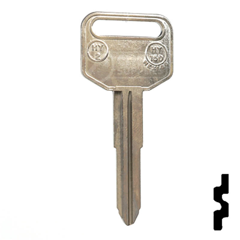 Uncut Key Blank | Hyundai | X160 ( HY2 ) Automotive Key JMA USA